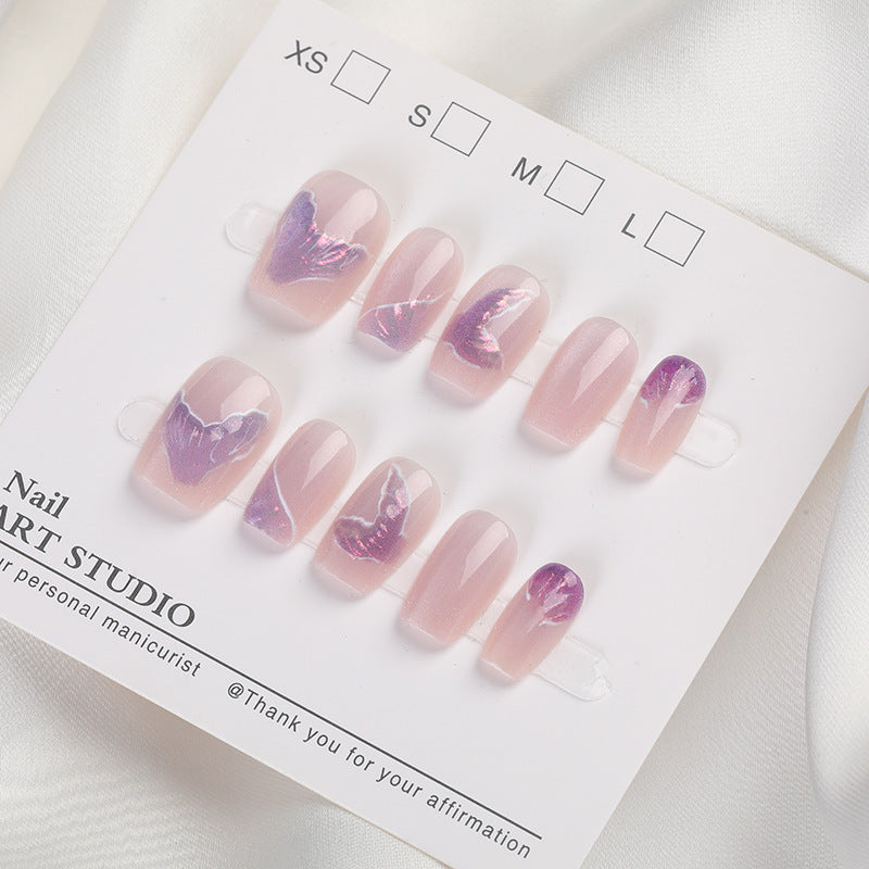 Butterfly Pattern Press-On Nail Set Bowlift