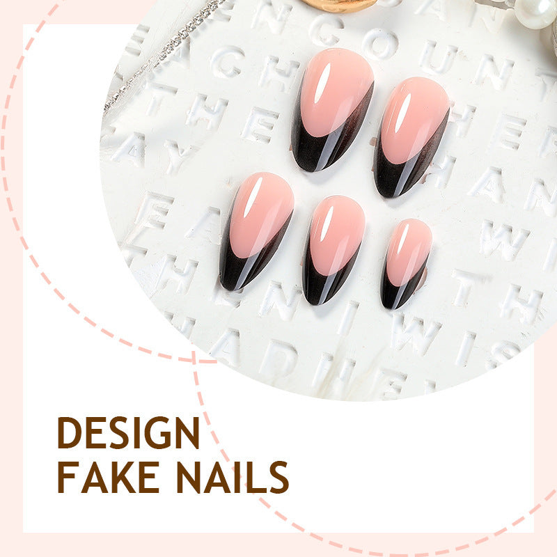 Acrylic Nail Set with Elegant French Tip Design Bowlift