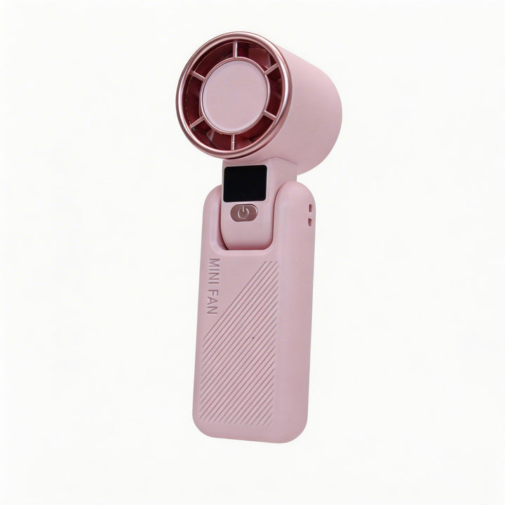 Women's Portable Mini Handheld Fan with USB Charging Function and Digital Display Bowlift