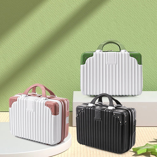 hard-shell cosmetic travel case with double top handles and reinforced corner protectors Bowlift