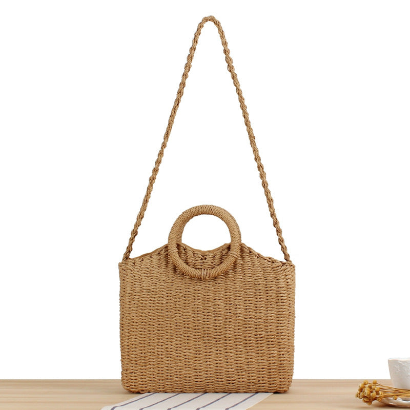 Braided beach bag with round handles Bowlift