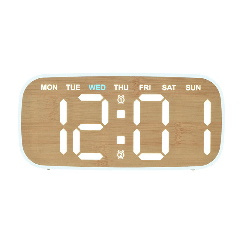 Digital Alarm Clock with Date and Day of the Week Display Bowlift