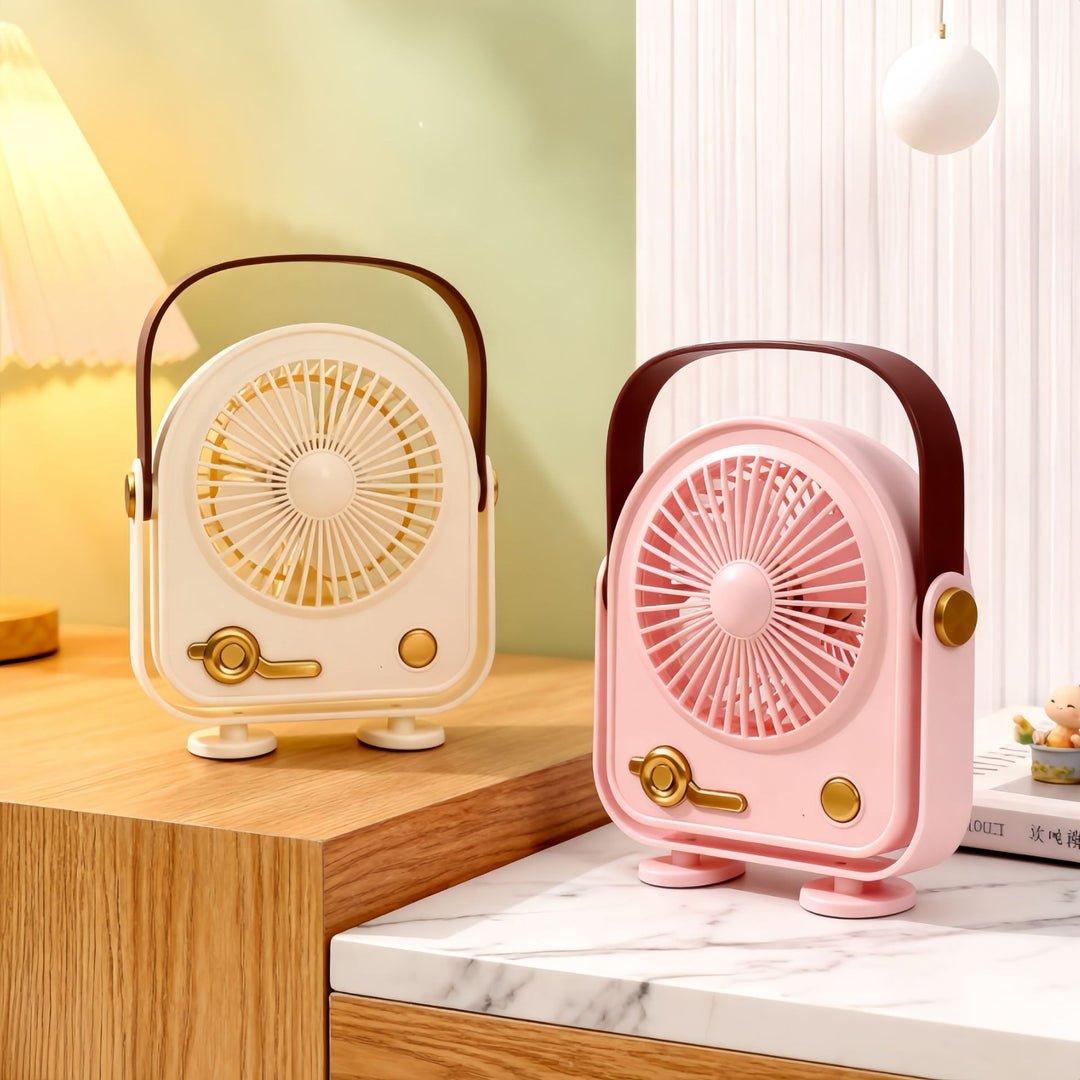 Ladies Portable Mini Fan in Retro Design Bowlift