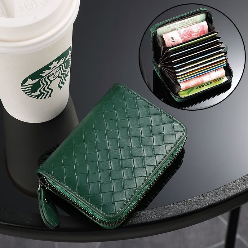 Compact Woven Zippered Card Holder Bowlift