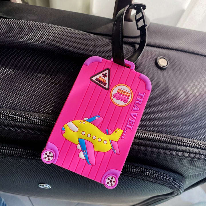 Cartoon Airplane-Themed Luggage Tag Bowlift
