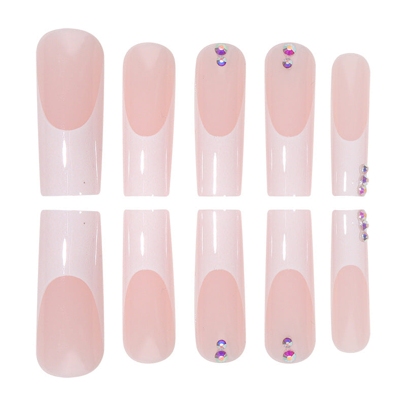 Long Stiletto Press-On Nails with Decorative Gems Bowlift