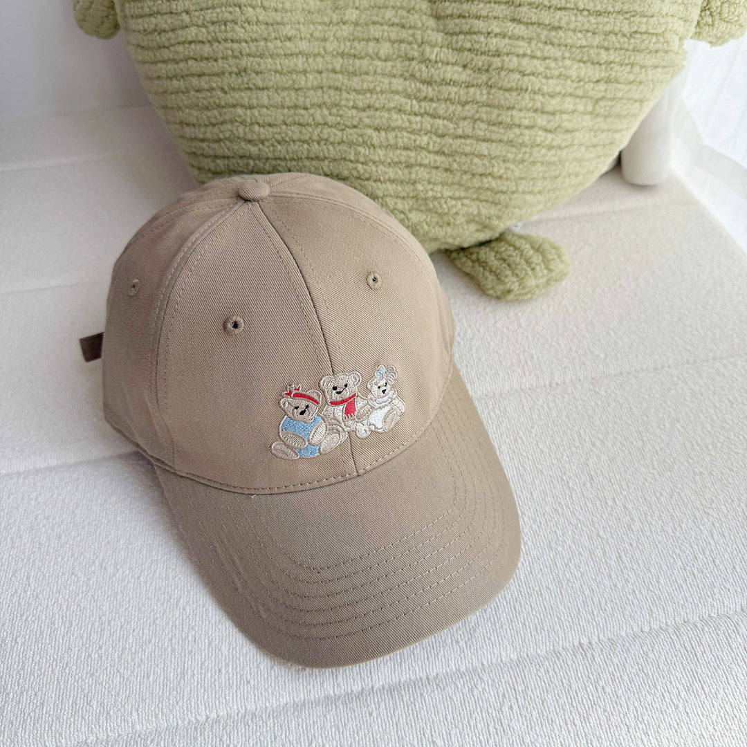 Women's Playful Embroidered Bear Cap Bowlift