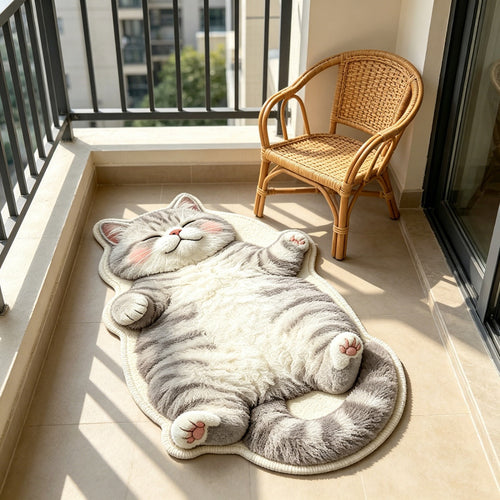 Cat-shaped Decorative Rug