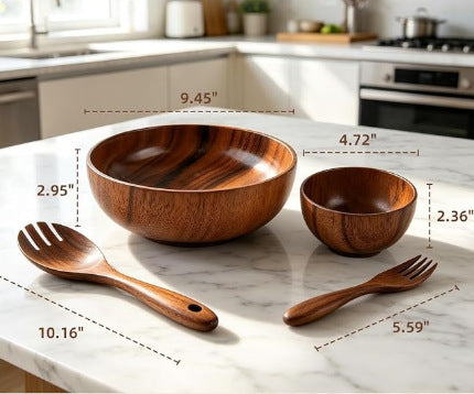 Wooden Salad Serving Set
