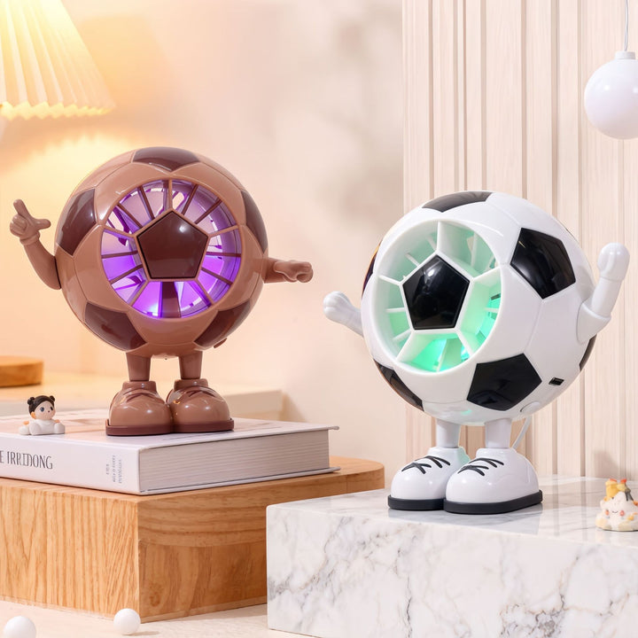 Ladies portable USB mini fan in creative soccer design Bowlift