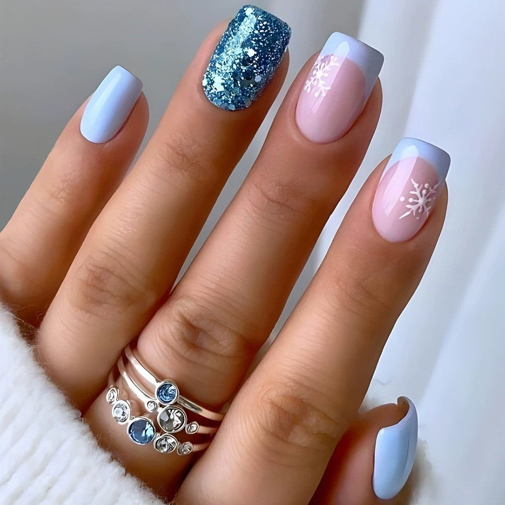 Elegant Floral Bow Press-On Nail Tips Bowlift