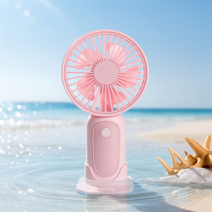 Ladies portable USB mini fan with ergonomic handle Bowlift