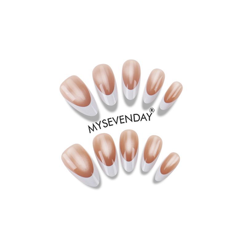 Premium French Tip Press-On Nail Set Bowlift