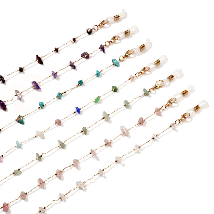 Multi-Color Stone Chain Necklace Bowlift