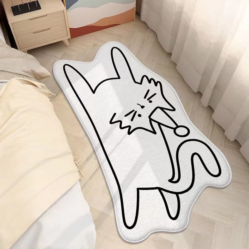 Cute Cat-Shaped Area Rug Bowlift