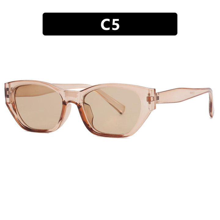 Ladies Cat-Eye Sunglasses with transparent, geometric frame Bowlift