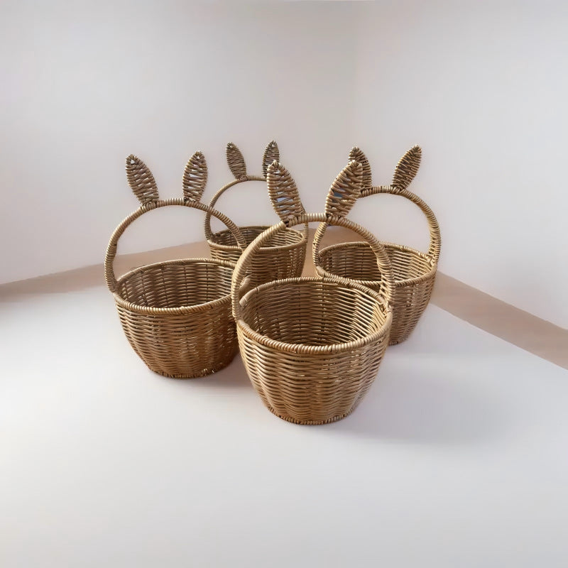 Women Bunny Motif Storage Basket Bowlift