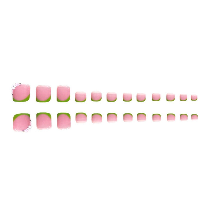 Decorative Floral Acrylic Nail Art Extensions Bowlift