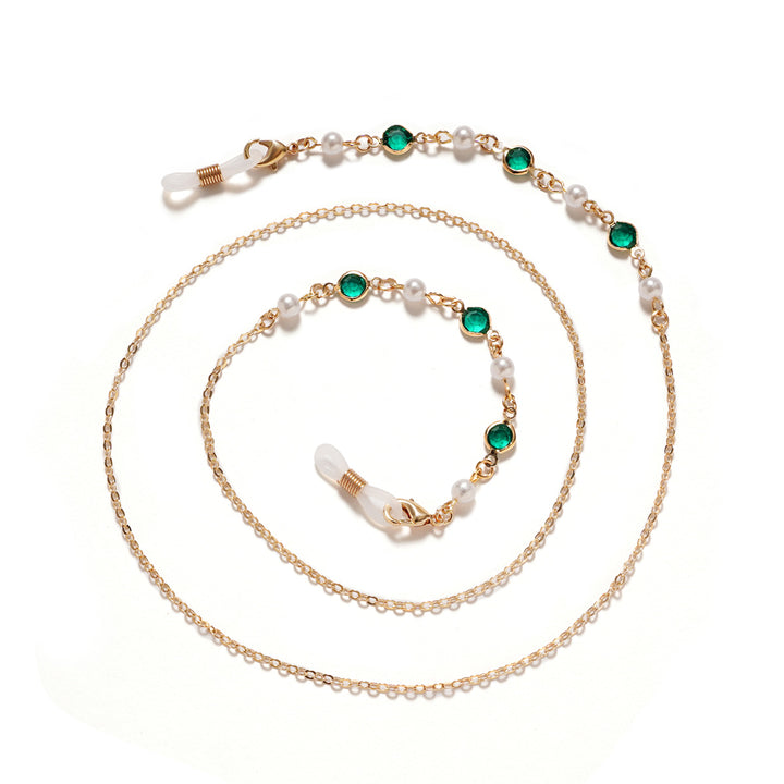 Elegant Pearl and Amethyst Eyewear Chain Bowlift
