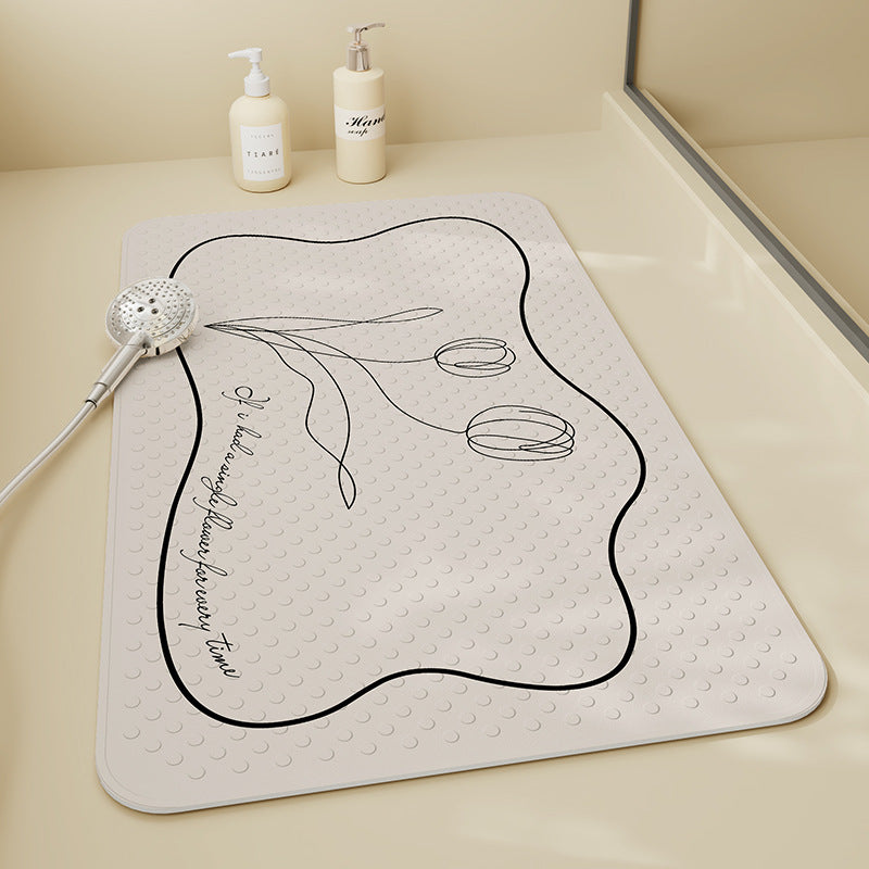 Floral Pattern Bath Mat Bowlift
