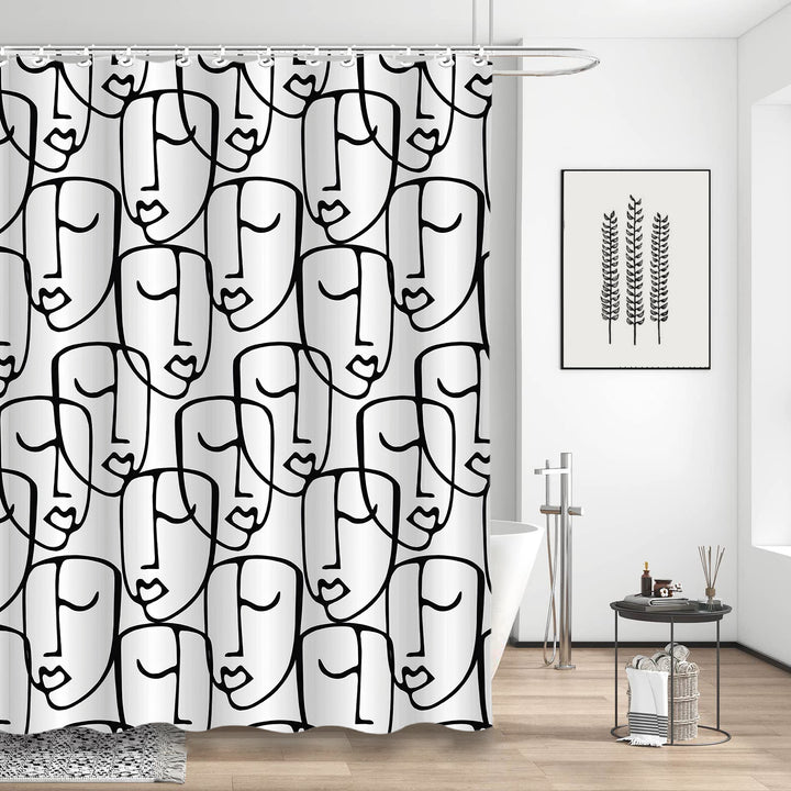 Premium Waterproof Shower Curtain Bowlift