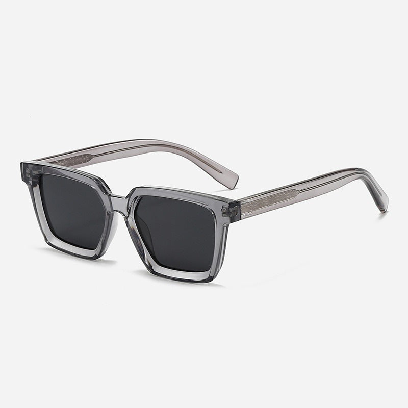 Women's square sunglasses with transparent frame and polarizing lenses Bowlift