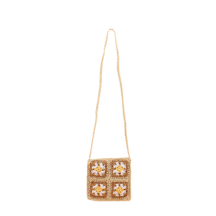 Shoulder bag with hand-crocheted floral pattern Bowlift