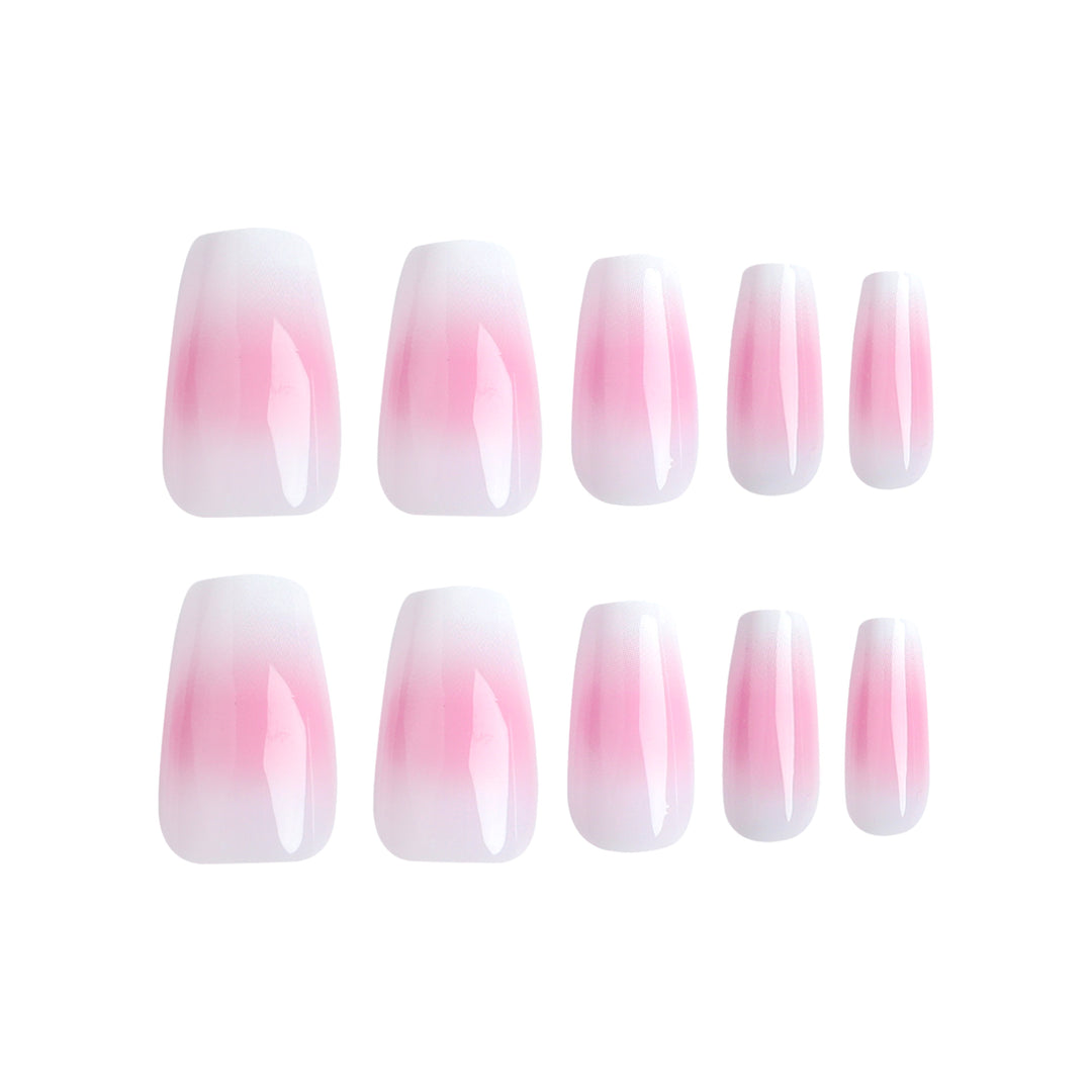 Artful Nail Extensions with Delicate Ombre Effect Bowlift