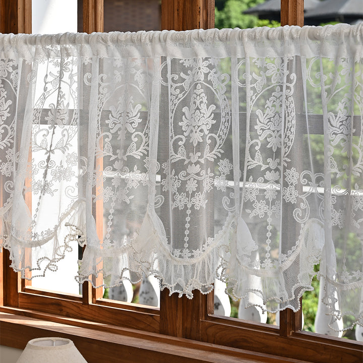 Elegant Sheer Lace Window Curtain