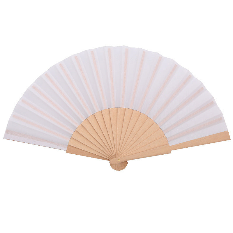 Ladies folding hand fan made of airy material with intricate folds Bowlift