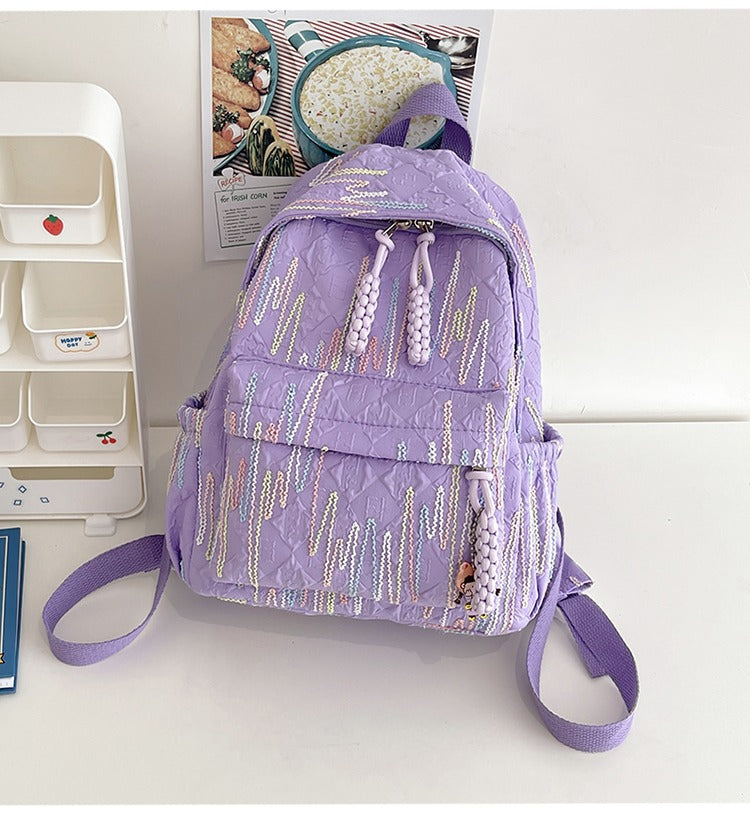 Trendy Textured Backpack Bowlift