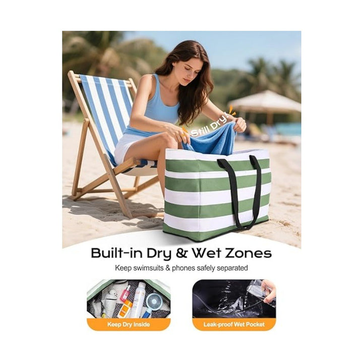 Beach bag with multiple compartments Bowlift
