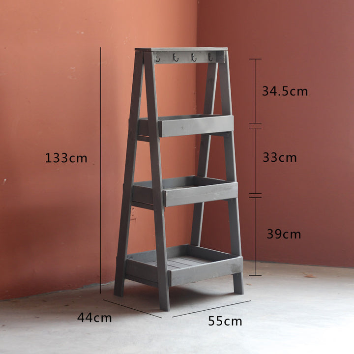 Multifunctional Wooden Step Ladder Bowlift