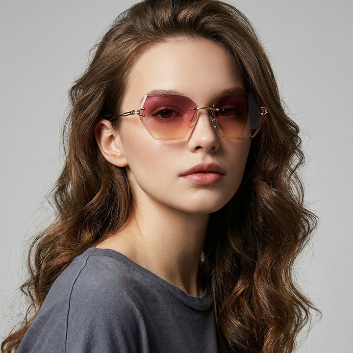 Women's modern sunglasses with stylish hexagonal frame Bowlift