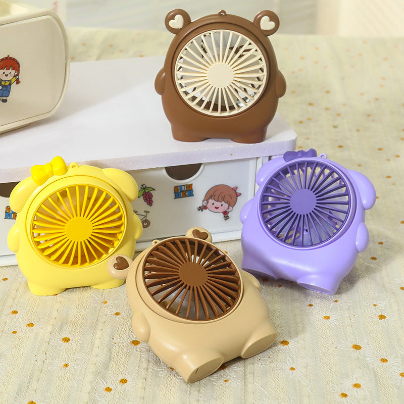 Women Portable Mini Hand Fan in Cute Animal Design Bowlift