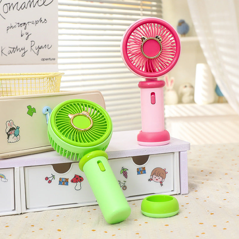 Women's portable handheld fan with cute animal design Bowlift