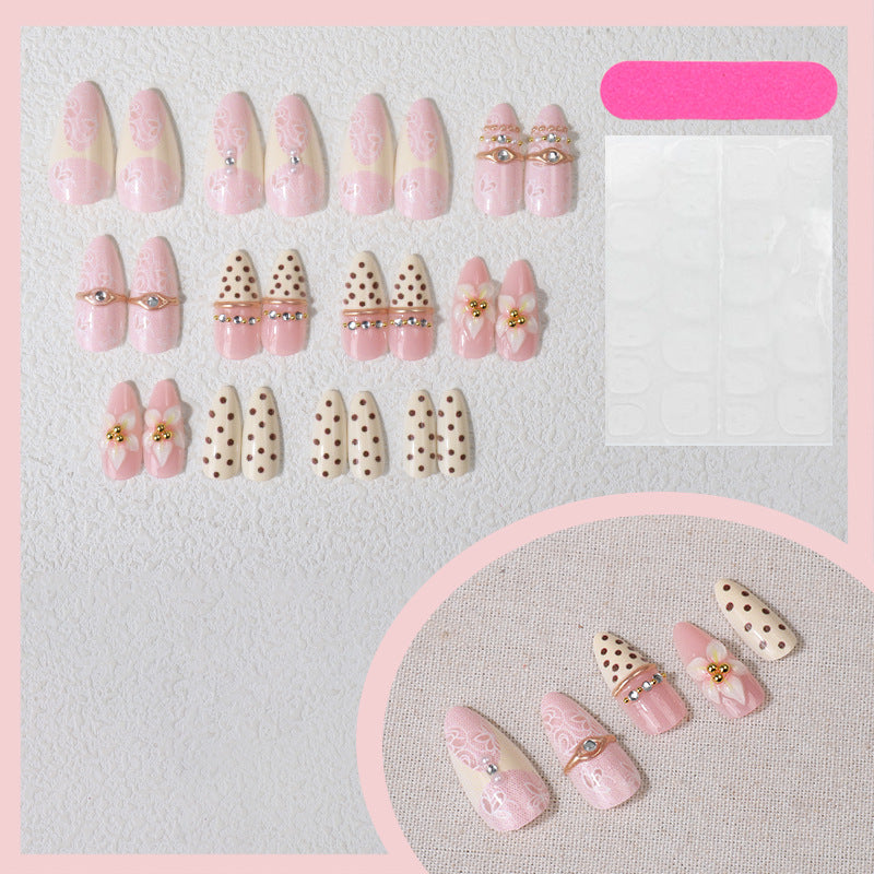Glamorous Floral Press-On Nail Set Bowlift