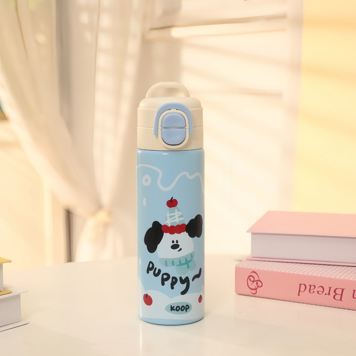 Insulated drinking bottle with cute design and practical closure Bowlift