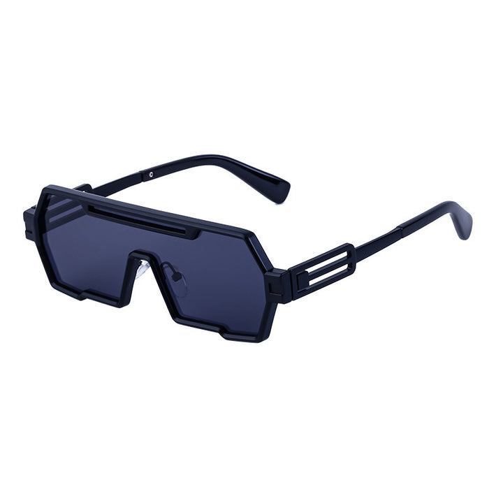 Women's fashionable sunglasses in a futuristic design with a wide frame Bowlift