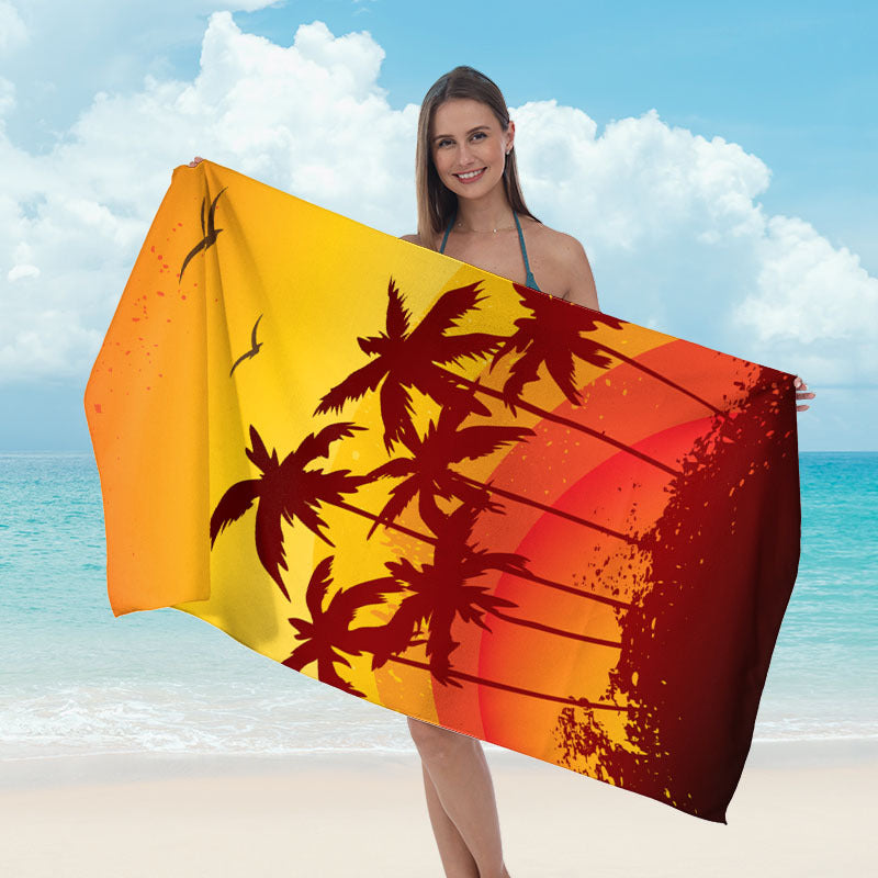 Beach towel with artistic underwater motif Bowlift