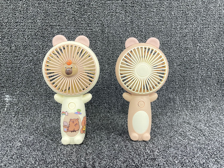 Unisex Portable Hand Fan in Playful Bear Design Bowlift