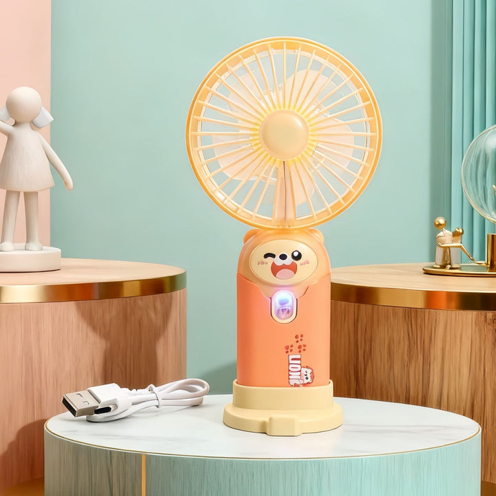 Women Portable Mini Fan with USB Charging Function and Flexible Tilt Bowlift