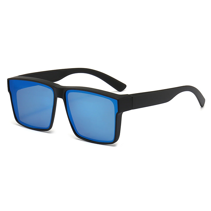 Wide Lens Square Frame Sunglasses