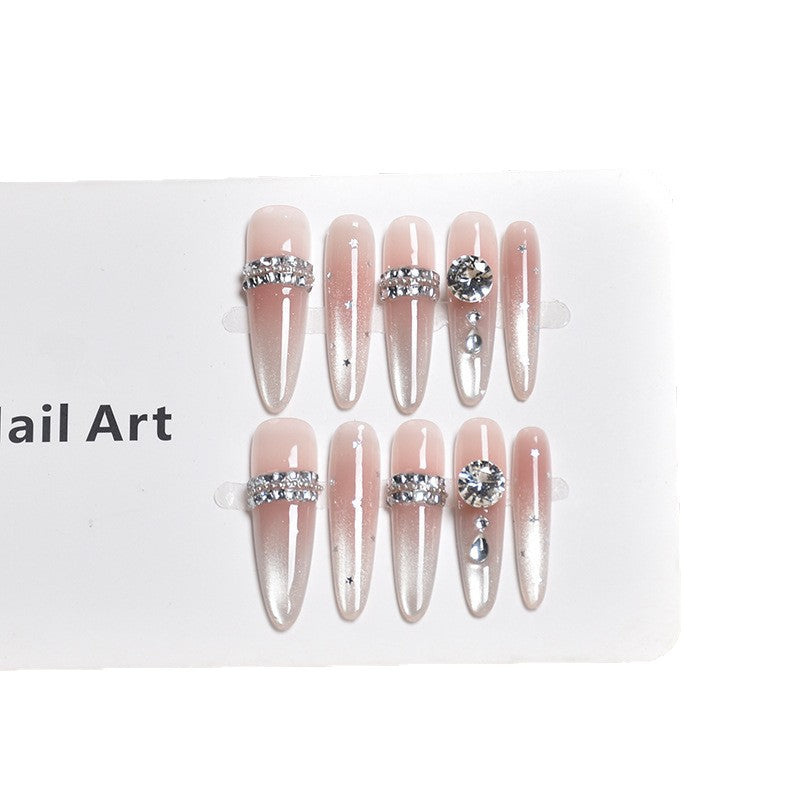 Elegant Floral Design Press-On Nail Extensions Bowlift