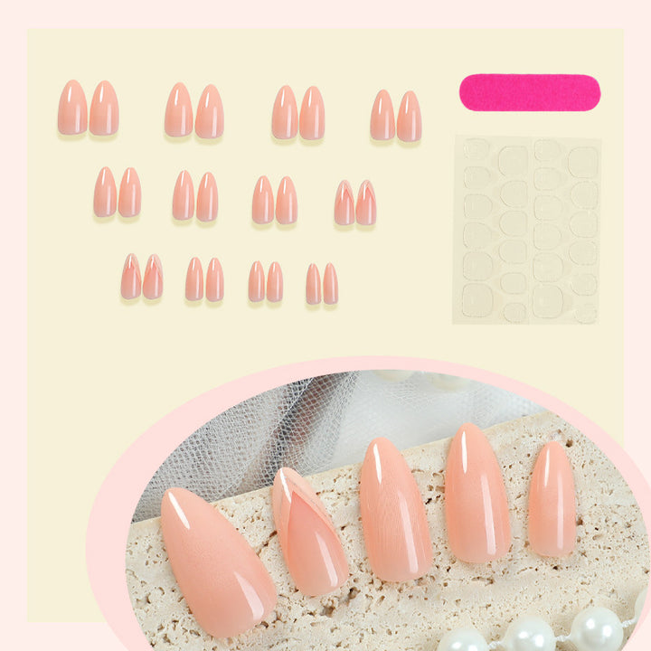 Elegant Stiletto Press-On Nail Set with Dazzling Gem Accents Bowlift