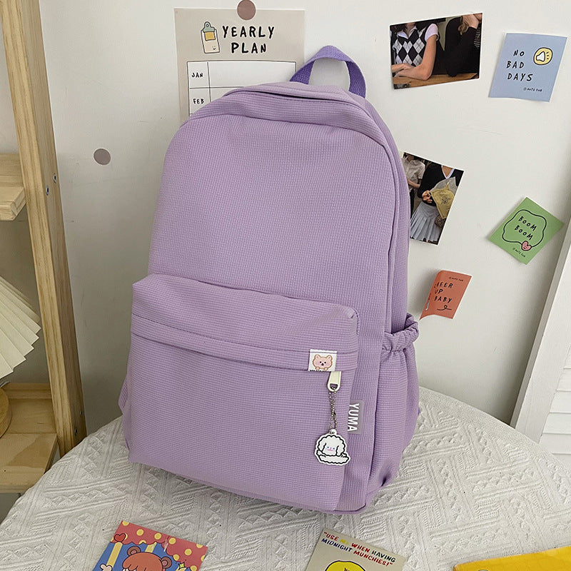 Casual Ruffled Texture Backpack