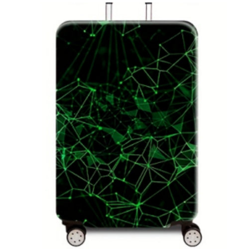 Women Hard Shell Travel Suitcase with Futuristic Network Design Bowlift