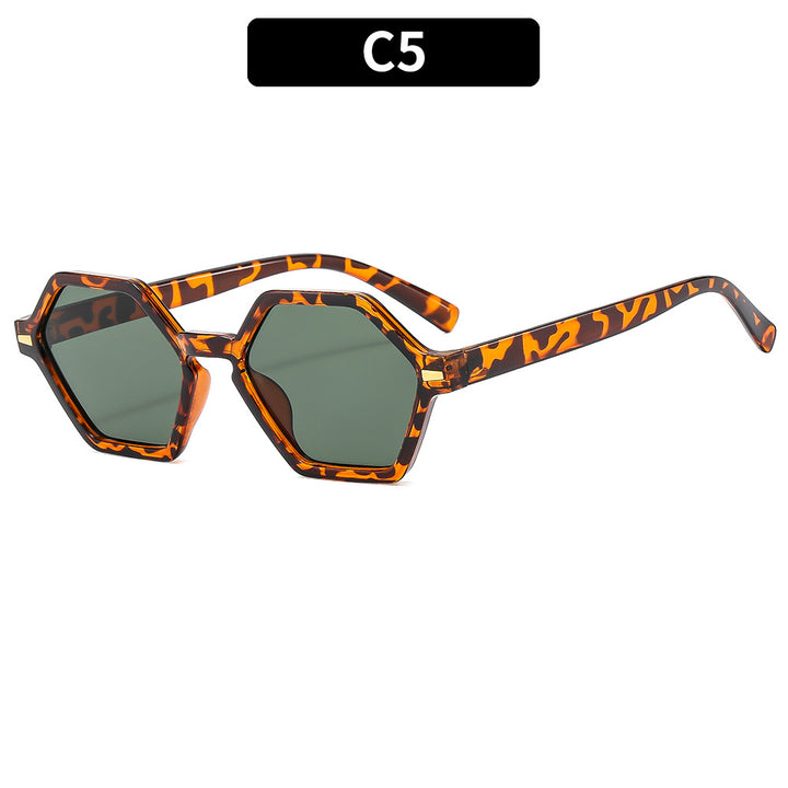 Trendy Hexagonal Frame Sunglasses
