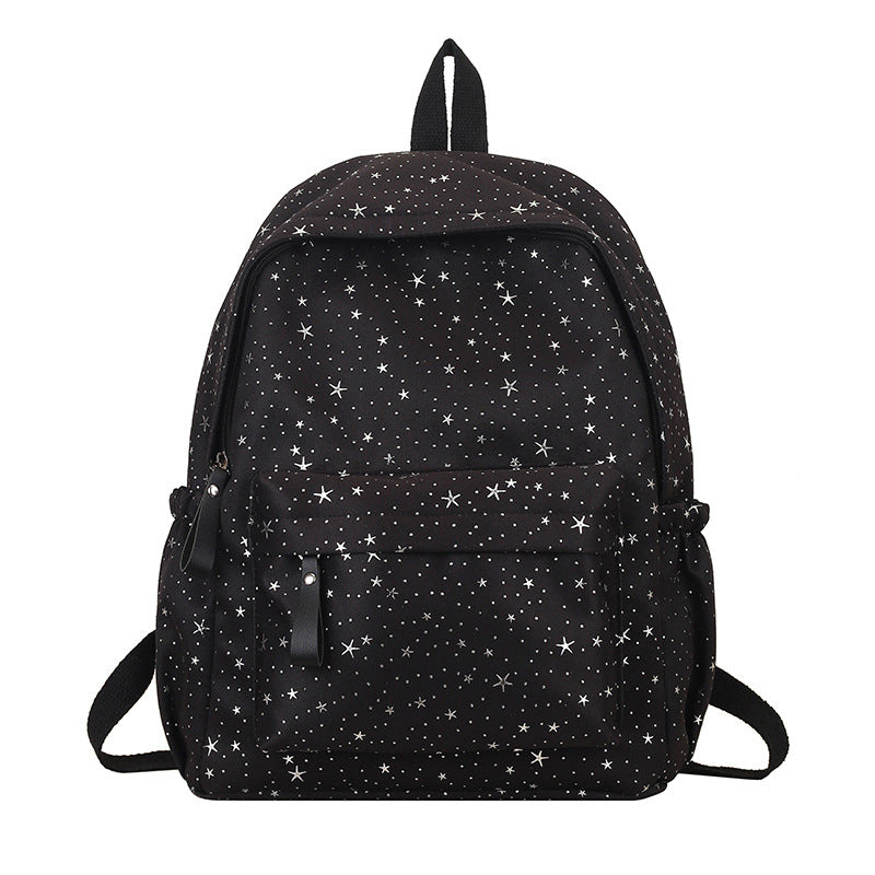 Girls' Star Patterned School Backpack Bowlift