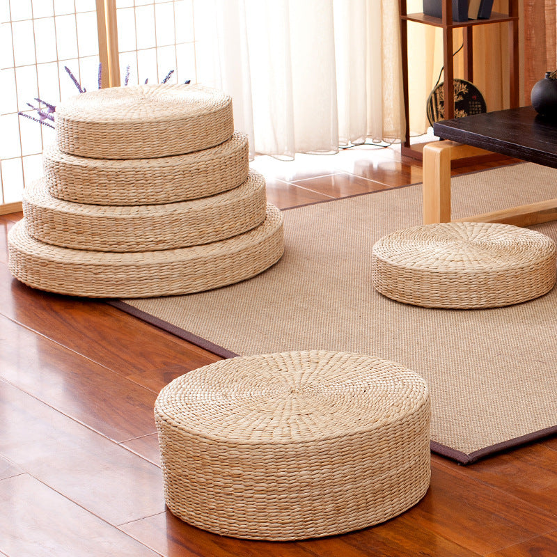 Handwoven Pouf in Boho Style Bowlift